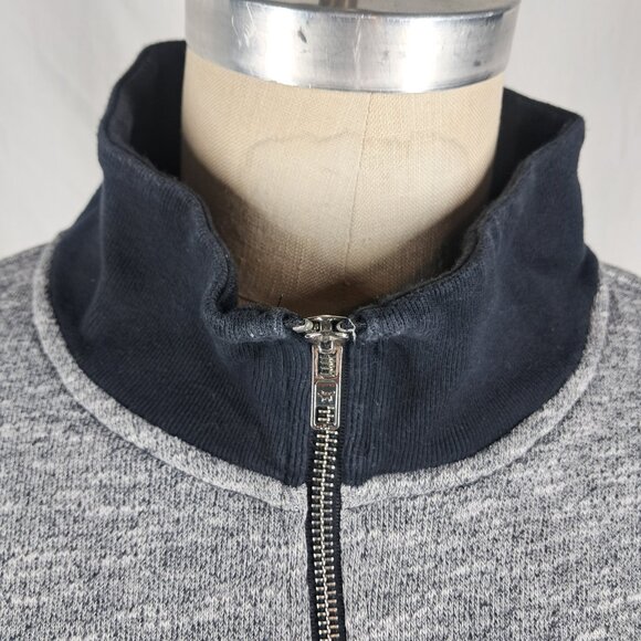 V/S PINK Limited Edition  XS Quarter Zip Pullover Front Pocket Fleece Gray White - Picture 6 of 11